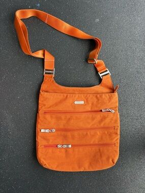 Baggallini Orange Crossbody Organizer Messenger Bag